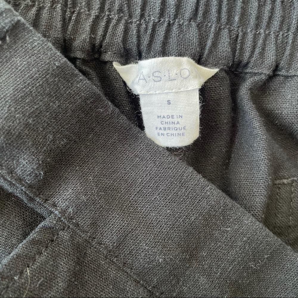 Black Linen Ankle Pants - Picture 6 of 6
